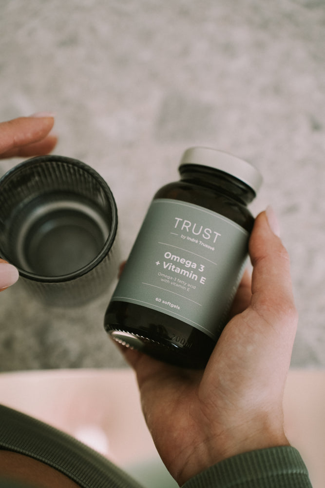 TRUST Omega-3 + vitaminas E, 60 kapsulių