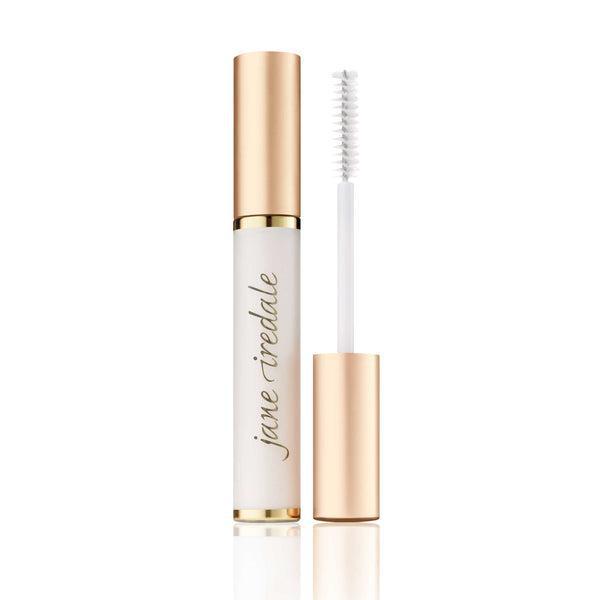 Brow Gel  
A tube of brow gel from Jane Iredale with a rose gold cap. The product is designed to shape, define, and set brows in place with a clear formula and an easy-to-use brush applicator for a natural finish.