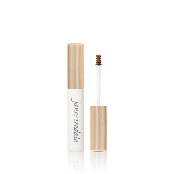 Brow Gel
A small tube of Jane Iredale Brow Gel with a gold cap, designed for grooming eyebrows. The gel has a clear applicator brush for easy application and is used to define and set brows in place. The product is available in a variety of shades.