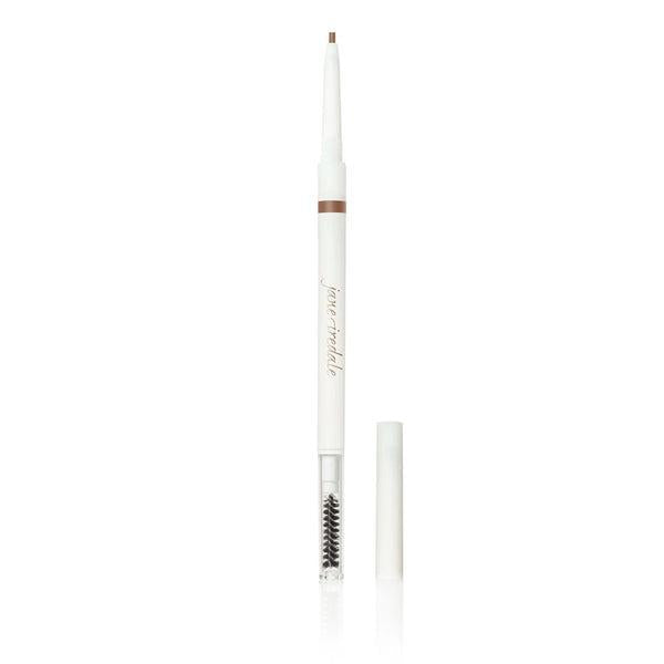 Brow Pencil
A Jane Iredale Brow Pencil with a slim, white design. The pencil has a triangular tip for precision and is paired with a brush at the other end, making it easy to shape and define brows. It’s ideal for creating natural-looking, well-groomed eyebrows.