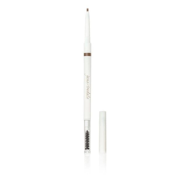 Brow Pencil
A Jane Iredale Brow Pencil with a slim, white design. The pencil has a triangular tip for precision and is paired with a brush at the other end, making it easy to shape and define brows. It’s ideal for creating natural-looking, well-groomed eyebrows.