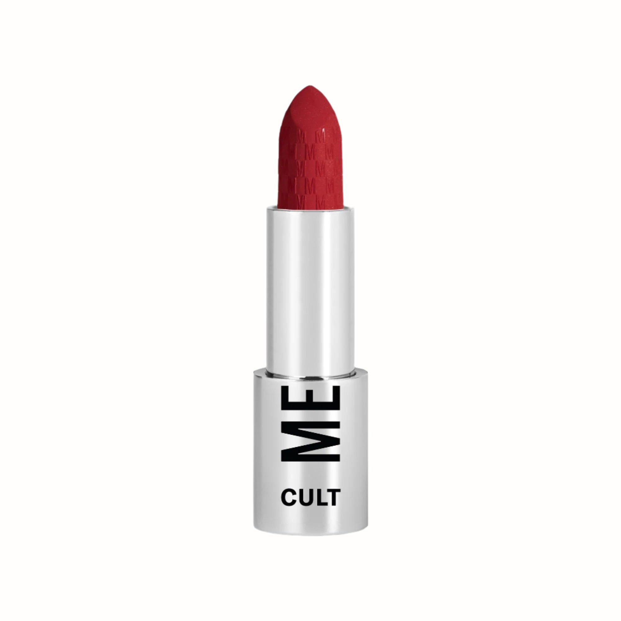 Cult Lipstick
A bullet of matte red lipstick from the Cult collection by Mesauda, featuring a sleek silver casing with the "ME" and "CULT" branding. The lipstick has a smooth, creamy texture with a long-lasting finish, perfect for adding a bold, sophisticated touch to any look.