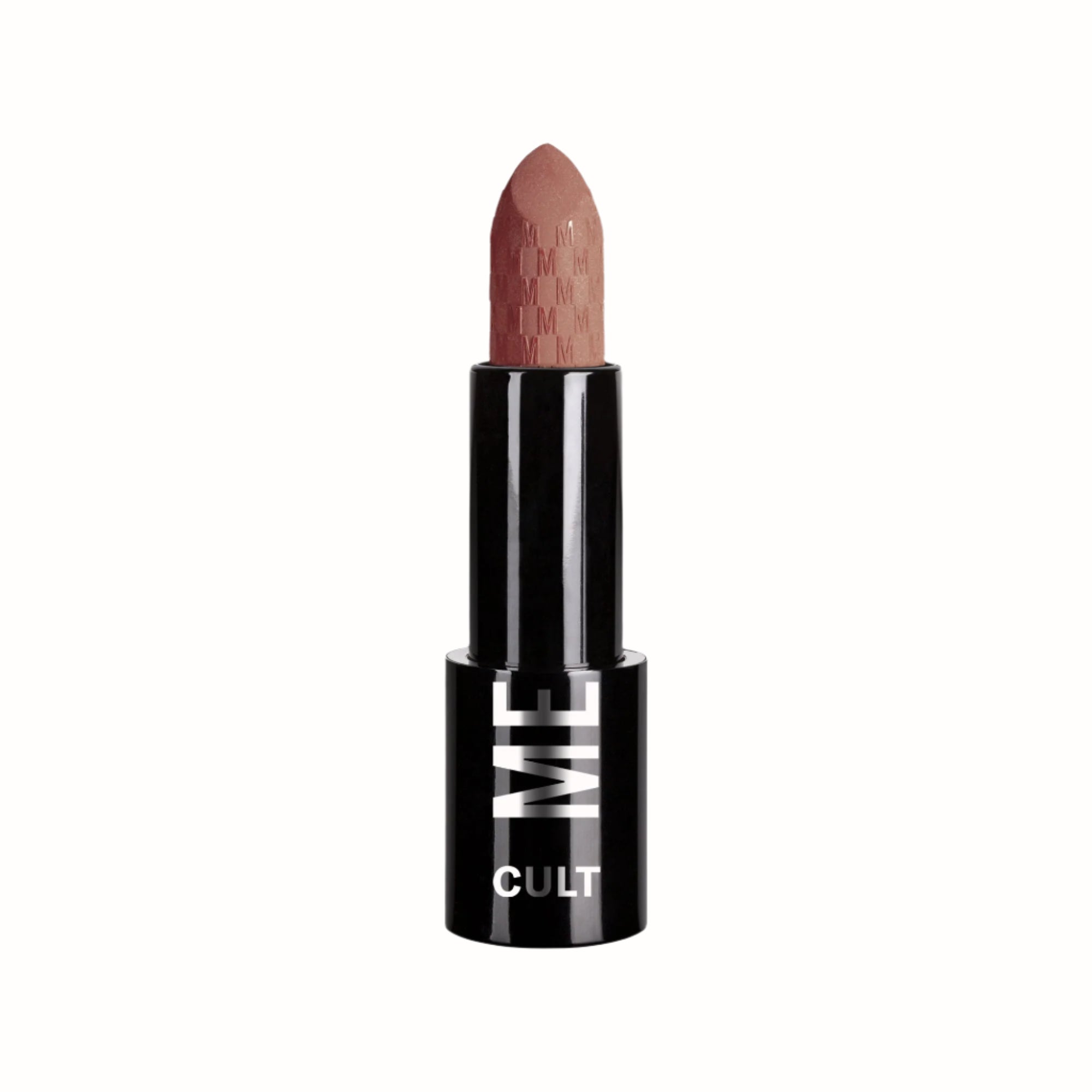 Cult Lipstick
A bullet of matte brown lipstick from the Cult collection by Mesauda, housed in a sleek black casing with the "ME" and "CULT" branding. The lipstick features a rich, earthy color that provides a smooth, creamy texture for long-lasting wear, perfect for adding a natural yet bold touch to any look.