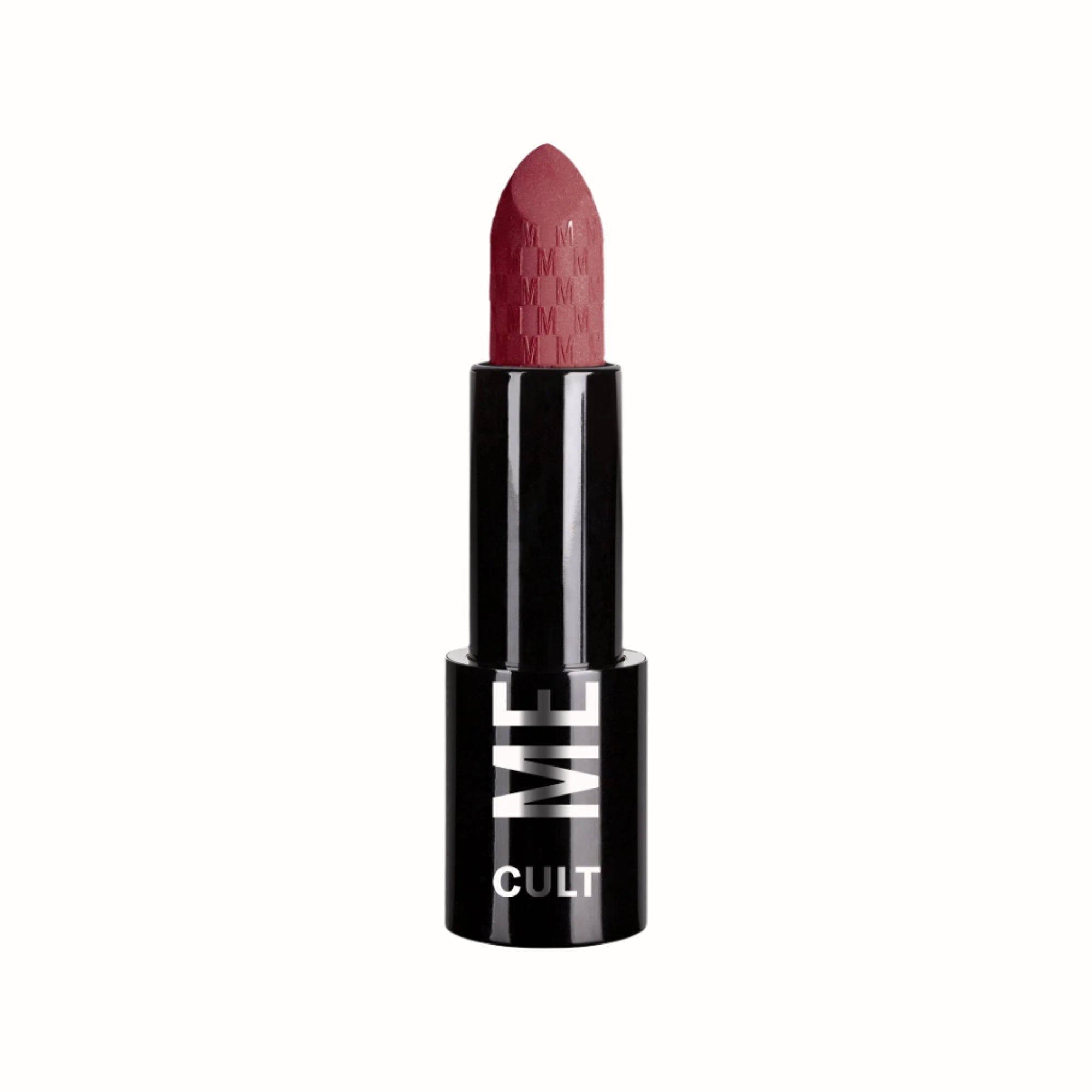 Cult Lipstick
A bullet of matte brown lipstick from the Cult collection by Mesauda, housed in a sleek black casing with the "ME" and "CULT" branding. The lipstick features a rich, earthy color that provides a smooth, creamy texture for long-lasting wear, perfect for adding a natural yet bold touch to any look.