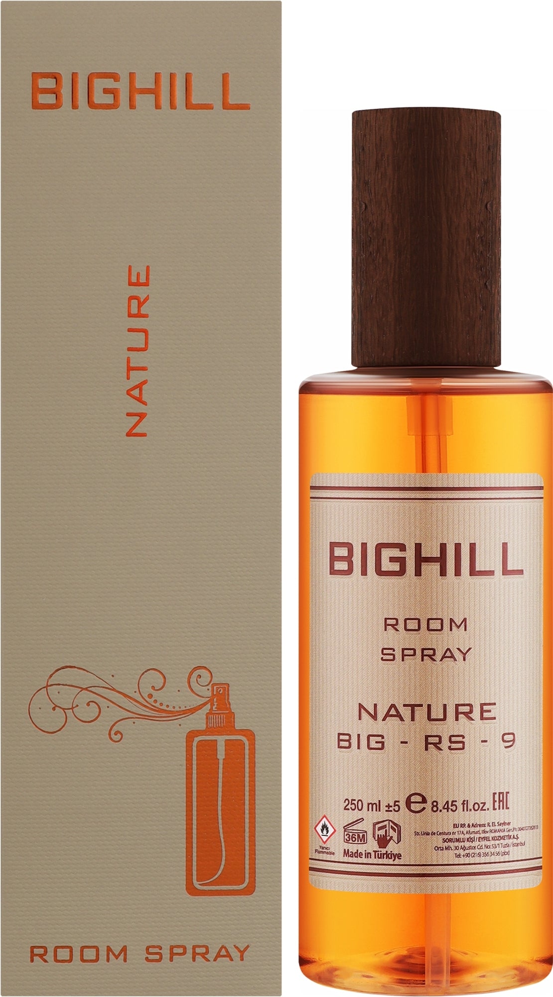 Purškiamas namų kvapas BIGHILL NATURE RS-9, 250ml