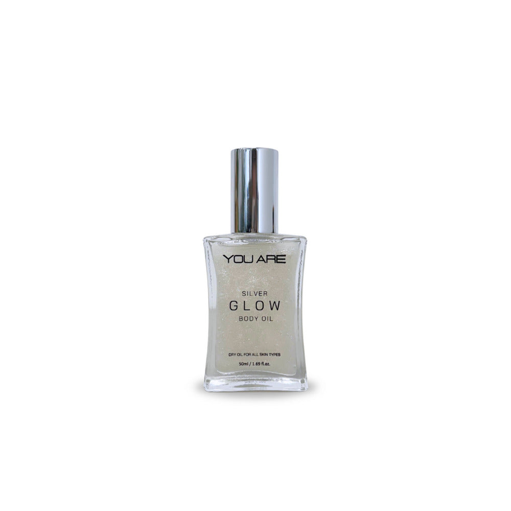 YOU ARE Silver Glow sausas kūno aliejus su žėručiu, 50 ml