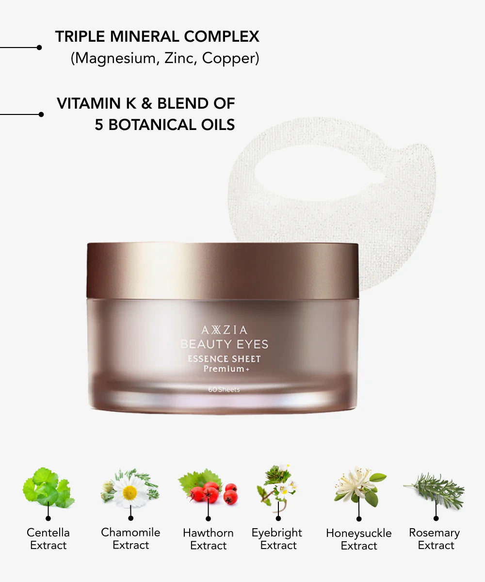 BEAUTY EYES Essence Sheet Premium Plus paakių kaukės 2vnt