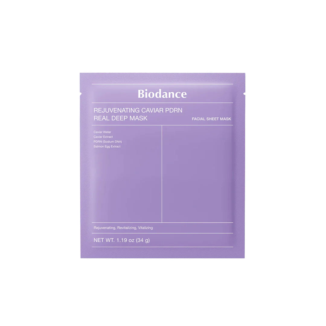 BIODANCE Rejuvenating Caviar PDRN Real Deep Mask - intensyviai atstatanti veido kaukė