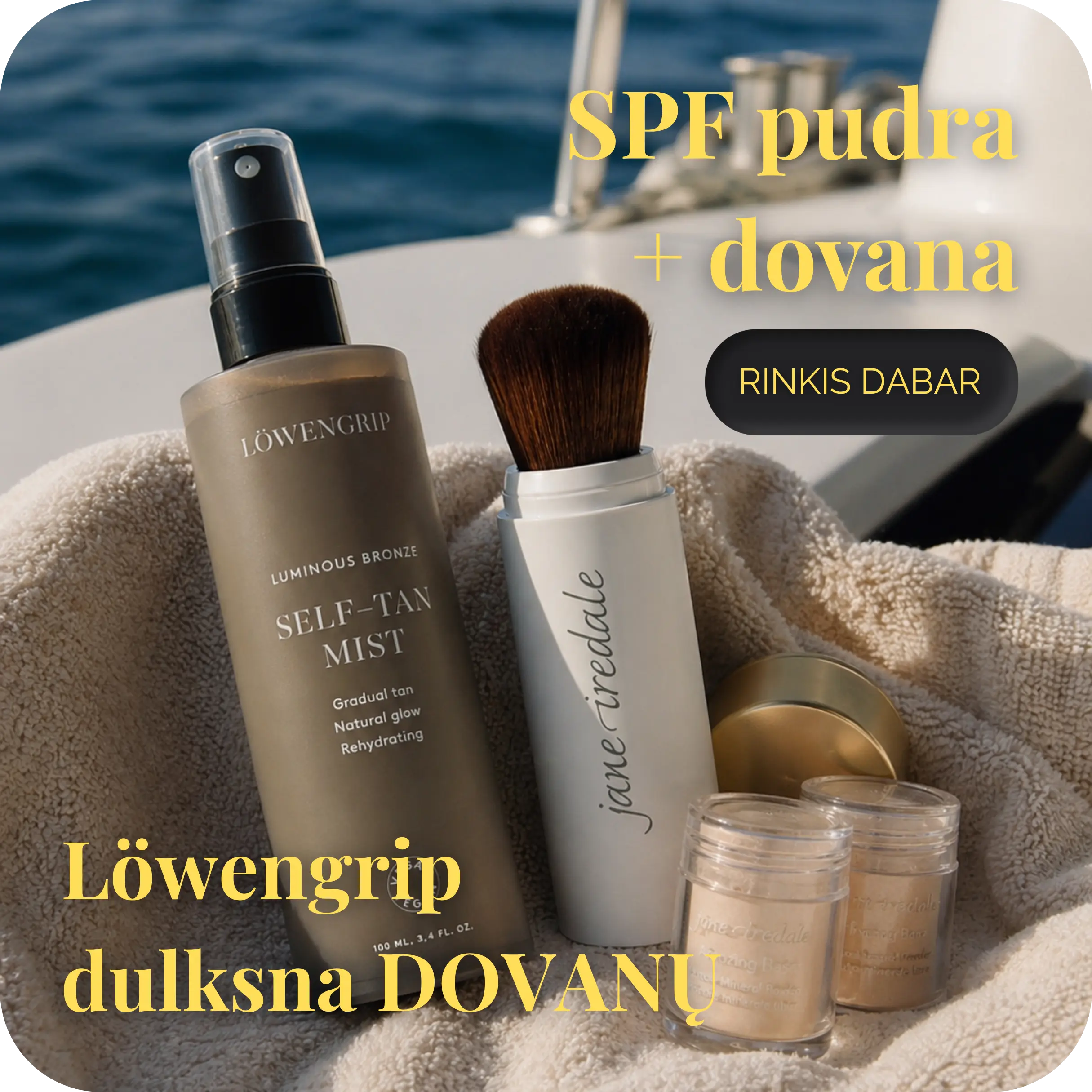 SPF apsauga + įdegio efektas viename