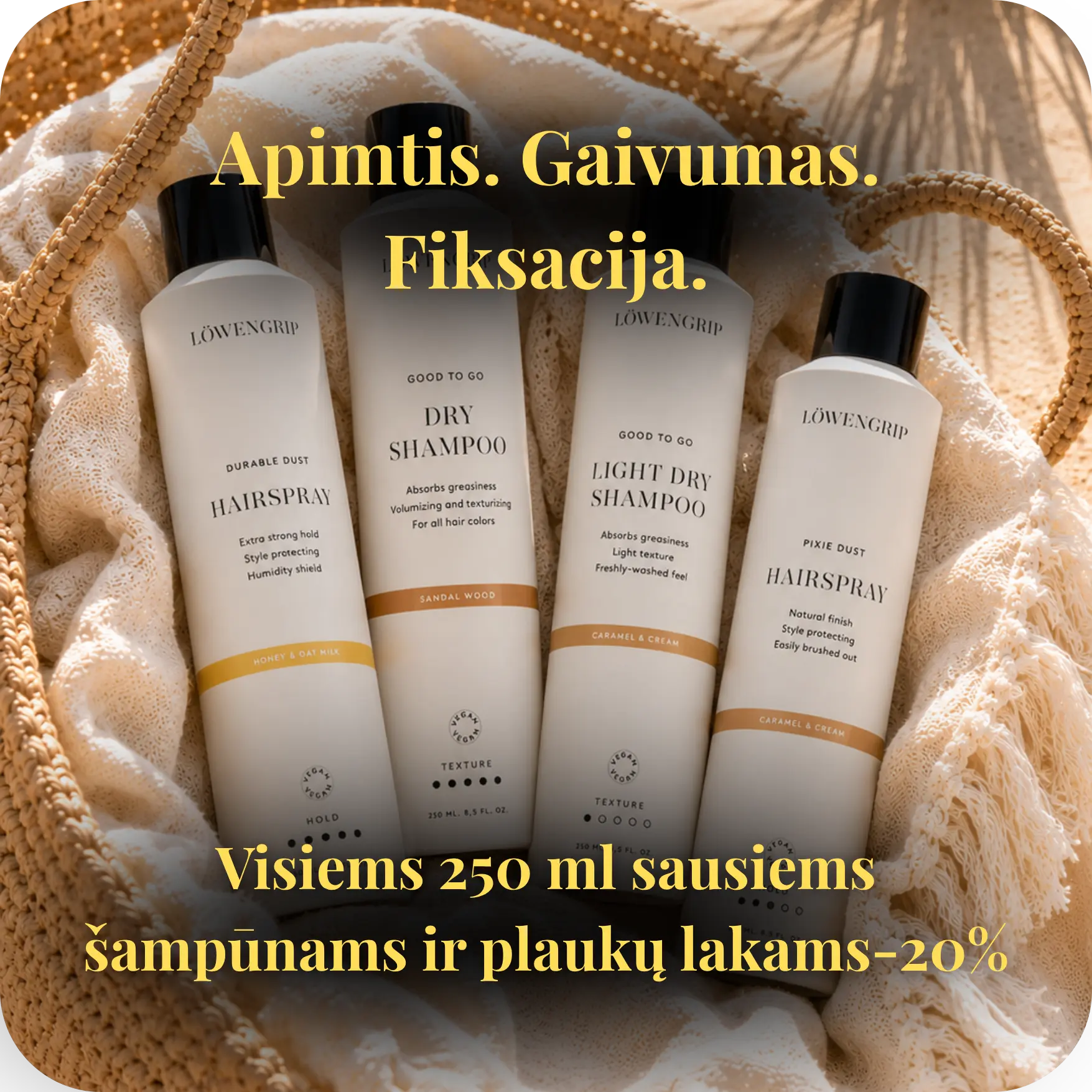 Sausiems šampūnams ir lakams -20%