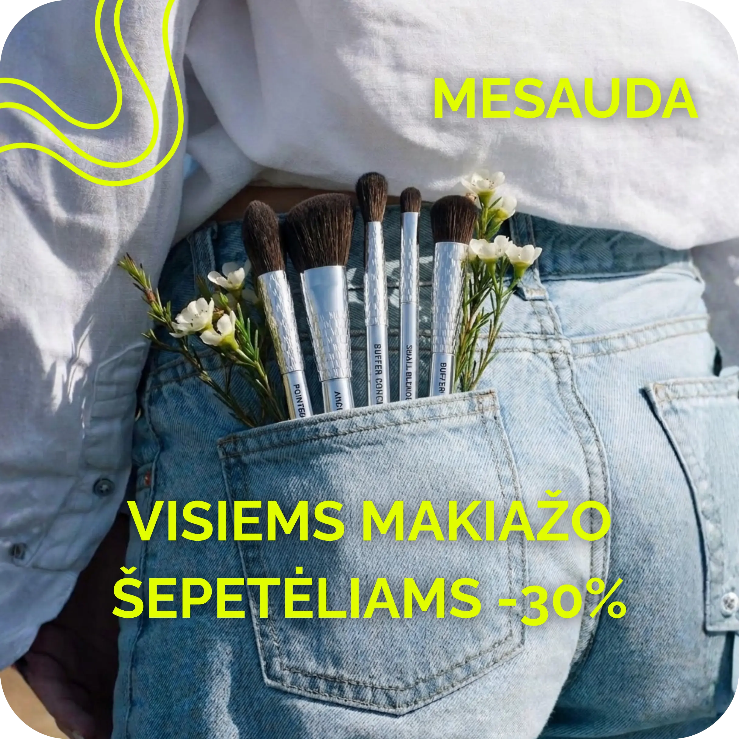 -30% Mesauda šepetėliams