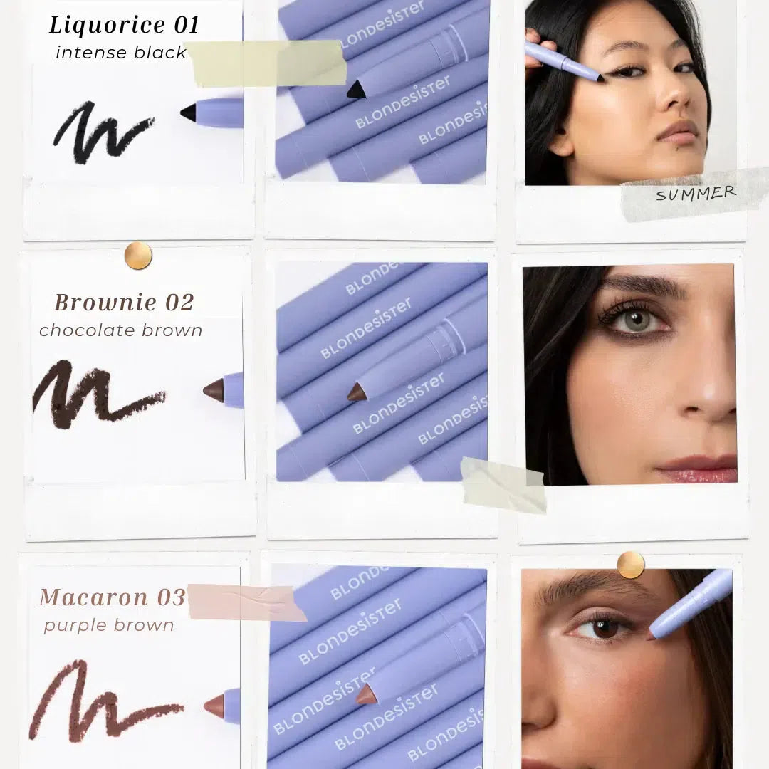 3IN1 akių pieštukas Eyes On Me-BLONDESISTER-01 Liquorice-Misiule.lt