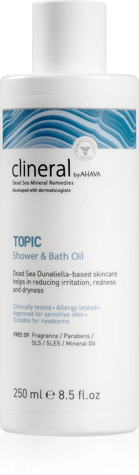 AHAVA Clineral TOPIC dušo ir vonios aliejus atopiškai odai, 250ml
