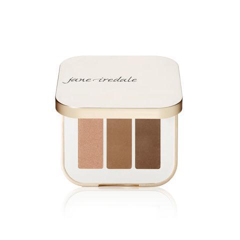 Jane Iredale Eye Shadow Trio  
This compact eye shadow palette features three complementary shades designed to enhance your eyes. The trio includes a light shimmer, a soft brown, and a deeper brown, allowing you to create a range of looks from subtle to bold. Ideal for blending and layering, these shades provide a smooth application and long-lasting color, perfect for any occasion. The sleek packaging adds a touch of luxury to your makeup routine.