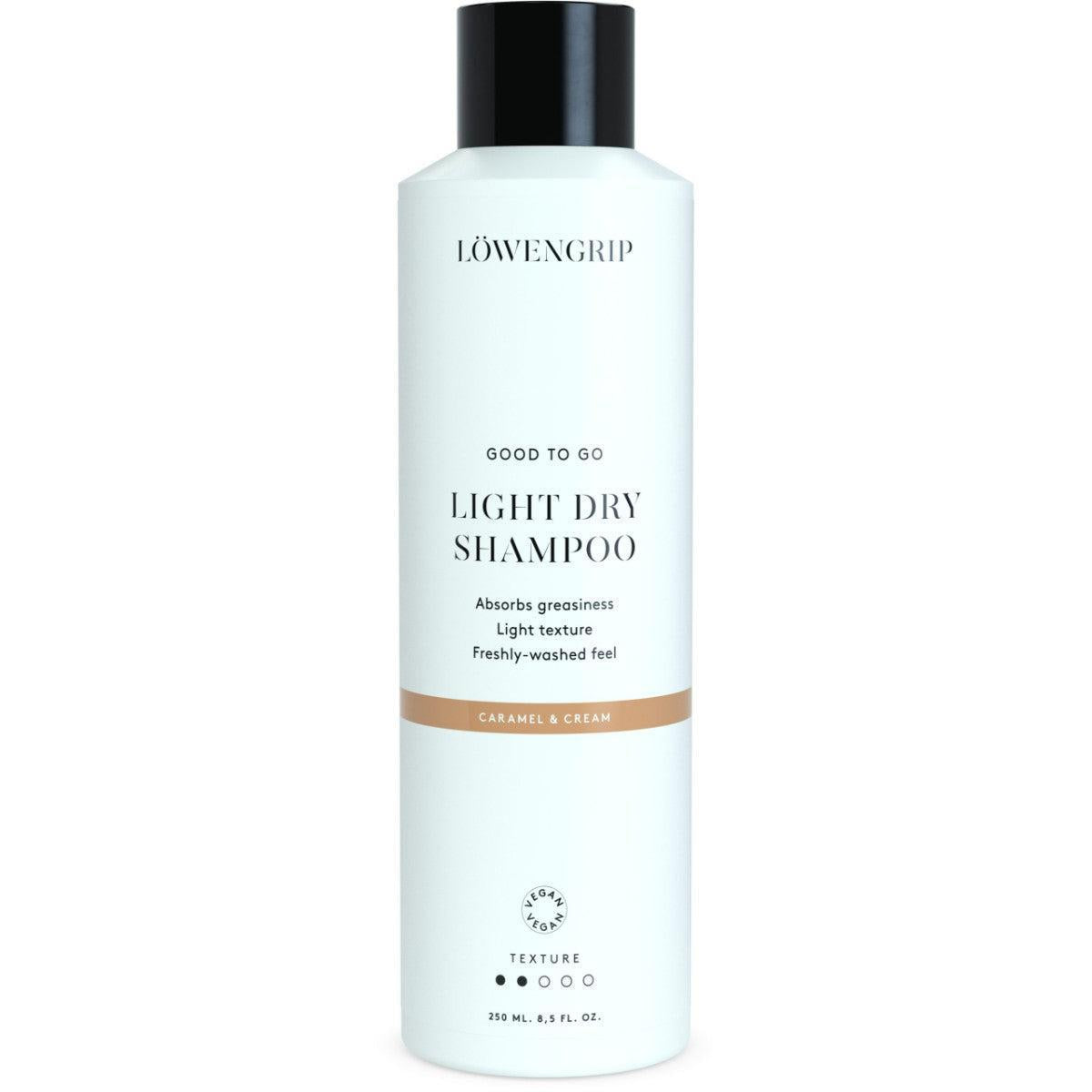 LÖWENGRIP Good to Go Light Dry Shampoo
This light dry shampoo absorbs greasiness, leaving your hair with a fresh, just-washed feel. It provides a light texture, giving your hair volume and smoothness without the heavy feel. Infused with soft breeze and bergamot fragrance, it revitalizes your hair while maintaining its natural softness. Perfect for on-the-go touch-ups to refresh and extend your hairstyle.