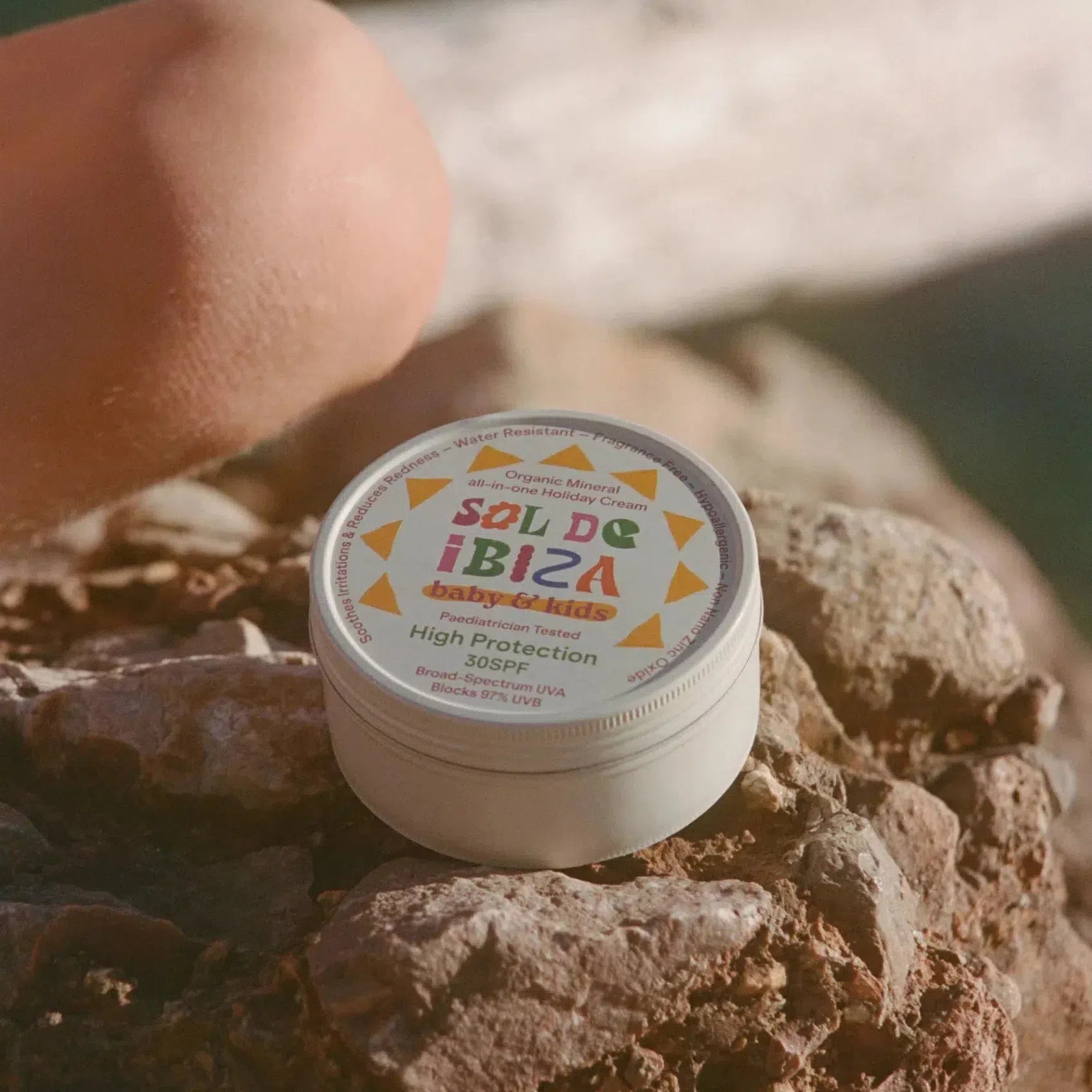 Apsauginis kremas veidui ir kūnui nuo saulės vaikams su SPF30-SOL DE IBIZA-Misiule.lt