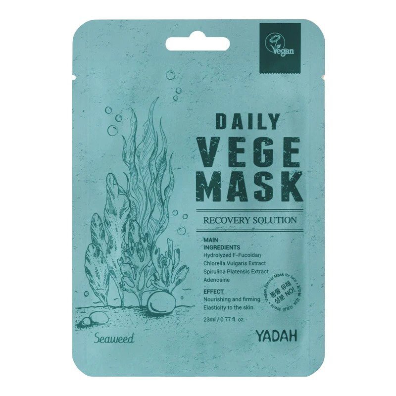Daily Vege maitinanti ir stangrinanti bioceliuliozinė veido kaukė-YADAH-Misiule.lt